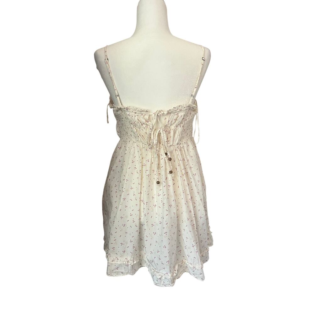 Free People Cream Mini Dress with Pink Floral Print - Picture 3 of 8